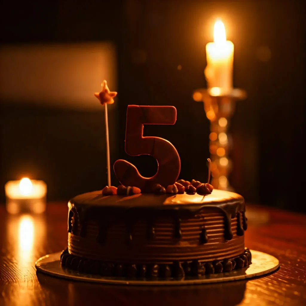 5 Year Anniversary Cake (Generated by Imagen 3)